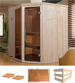 Sauna WEKA "Varberg 2", beige (natur),