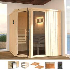 Sauna WEKA "Varberg 3", beige (natur),