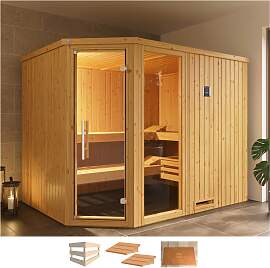 Sauna WEKA "Varberg 4", beige (natur),