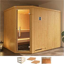 Sauna WEKA "Varberg 4", beige (natur),