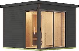 Saunahaus WEKA "412", grau, Saunaofen,