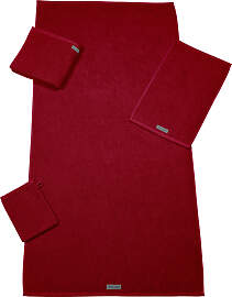 Saunatuch ROSS "SELECTION", rot (rubin), 
