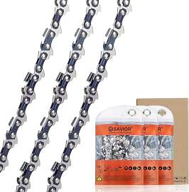 SAVIOR 3 Stück Sägeketten 3/8"LP 1,3 mm 40