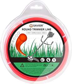 Savior Rasentrimmer Faden 2,4 mm x 100m Mähfaden