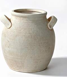 Sawoake Vintage Ceramic Vase with Handle, 7 Inch