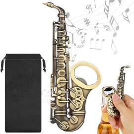 Saxophon Flaschenöffner mit Geschenktüte,