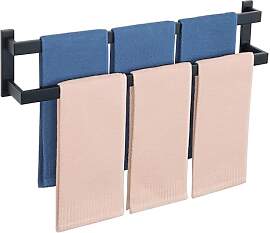 SAYAYO Handtuchhalter Schwarz Handtuchstange 70cm