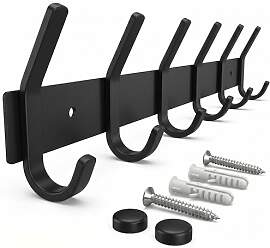 SAYONEYES Mattschwarze Garderobenleiste