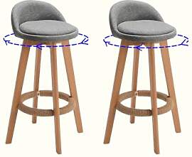 SCGSJZH Drehbare Barhocker 2er-Set Barstuhl mit