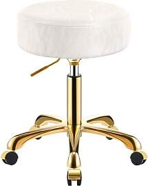 SCGSJZH Hocker mit Rollen, Gold Rollhocker