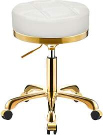 SCGSJZH Rollhocker Gold Hocker mit Rollen,