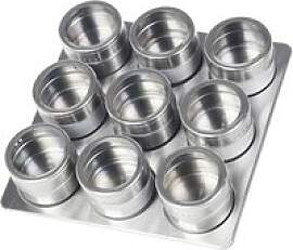 SCHÄFER Gewürzdosenset silber Edelstahl