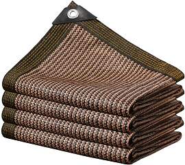 Schattiernetz Schattierungsnetz Garten, 2x2m Braun 