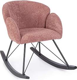 Schaukelsessel Sibilla aus Boucle-Stoff,