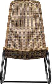 Schaukelstuhl Tom aus Poly-Rattan und Metall,