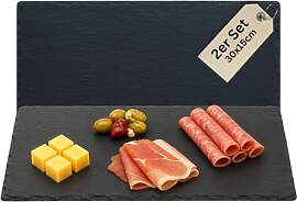 Schieferplatten eckig 30x15 cm Set aus 2