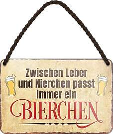 schilderkreis24 Blechschild „Bier &