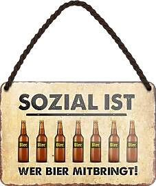 schilderkreis24 Blechschild „Bier &