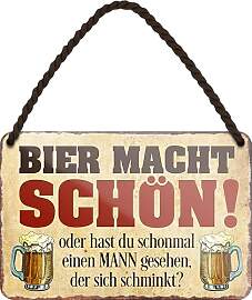 schilderkreis24 Blechschild „Bier &