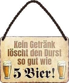 schilderkreis24 Blechschild „Bier &