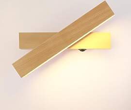 Schindora LED Wandleuchte Innen Holz,Boho