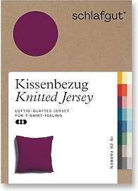 schlafgut Knitted Jersey Kissenbezug 40x40 cm