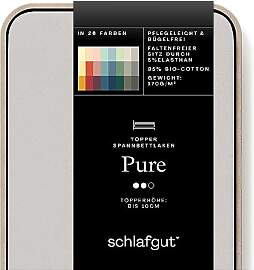 Schlafgut Pure Topper Spannbettlaken 180x200cm bis 