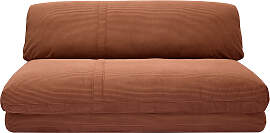 Schlafsessel aus Cordstoff in Kupferbraun 2-Sitzer 