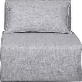 Schlafsessel in hellgrauem Stoff 1-Sitzer VICTOR