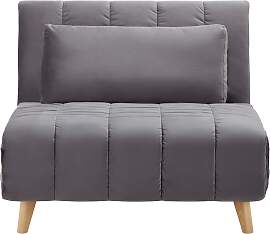 Schlafsessel Levin Grau Samt