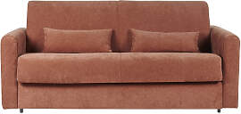 Schlafsofa 3-Sitzer mit Stoffbezug in Samtoptik