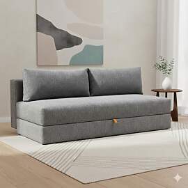 Schlafsofa Aisling Webstoff/Feincord mit Stauraum