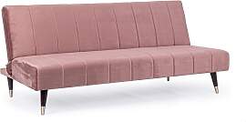 Schlafsofa Alma aus Samt, elegantes Design, rosa,