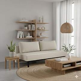 Schlafsofa Ellwood Webstoff mit Stauraum