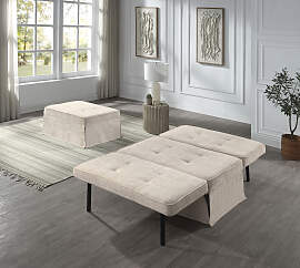 Schlafsofa "Finn", beige (creme),