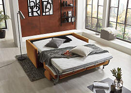 Schlafsofa "Limone", orange (safran,