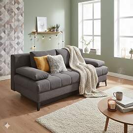 Schlafsofa Pasqua Velours mit Lattenrost und