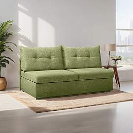 Schlafsofa Retford Webstoff/Velours mit Bettkasten