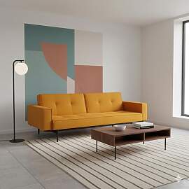 Schlafsofa Siran Webstoff 241x91x80 cm