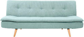 Schlafsofa skandinavisch 3 Plätze Lagunenblau