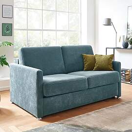 Schlafsofa Tullia Webstoff/Velours mit Lattenrost