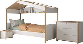 Schlafzimmer-Set GAMI "Set 3 Tlg", weiß 