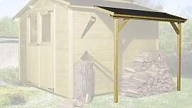 Schleppdach WEKA, braun (eiche hell lasiert),