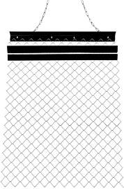 Schleppegge, 4 Fuß breit x 5 Fuß lang, 2,4 m, 8