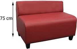 Schlichte Esszimmer Sitzbank mit Lehne Höhe 75 cm 