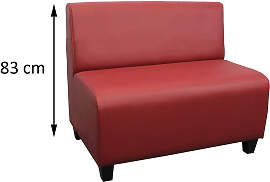 Schlichte Esszimmer Sitzbank mit Lehne Höhe 83 cm 