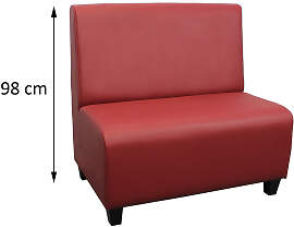 Schlichte Esszimmer Sitzbank mit Lehne Höhe 98 cm 