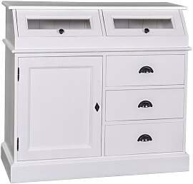 Schmale Anrichte mit Klappfächern unlackiert