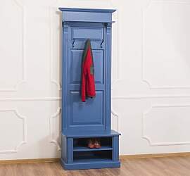 Schmale Landhausstil Garderobe Königsblau