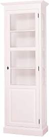 Schmaler Bücherschrank mit Glastür in
